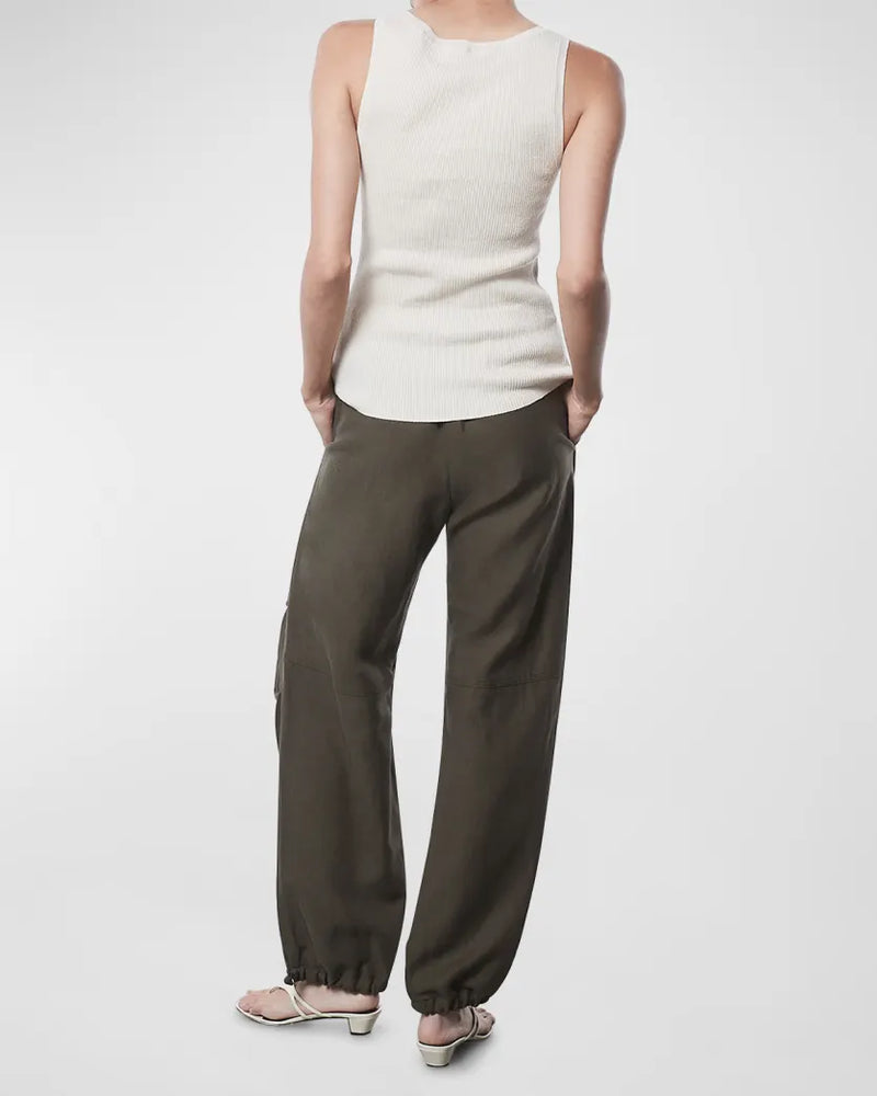 Enza Costa Linen Knit Scoop Tank