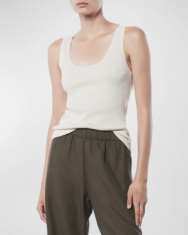 Enza Costa Linen Knit Scoop Tank