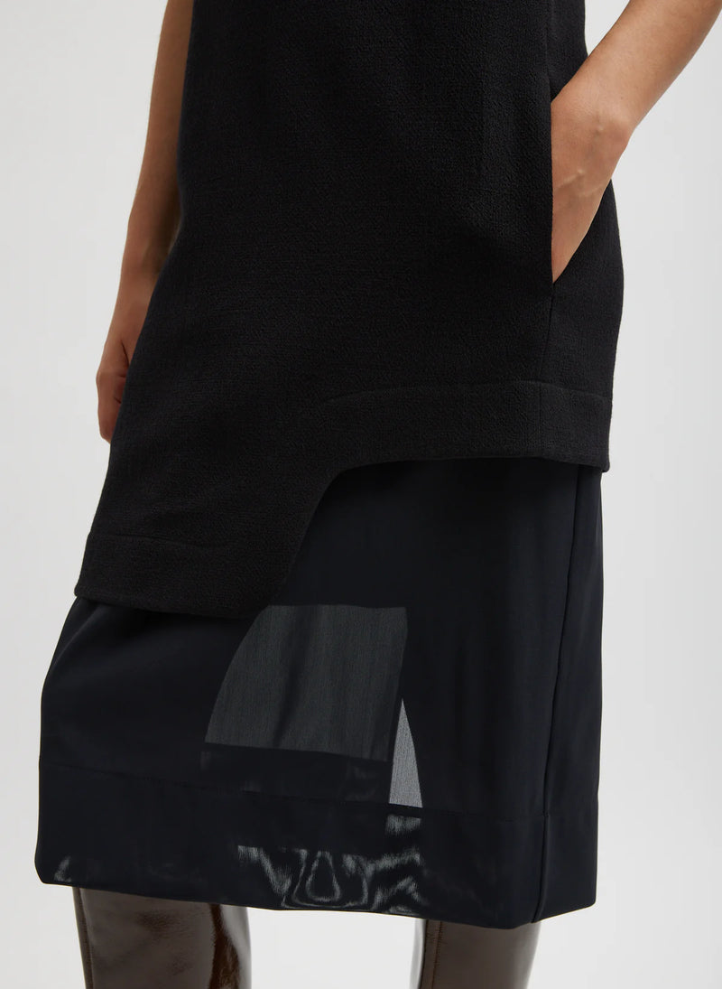 Tibi Melee Crepe Vneck Dress