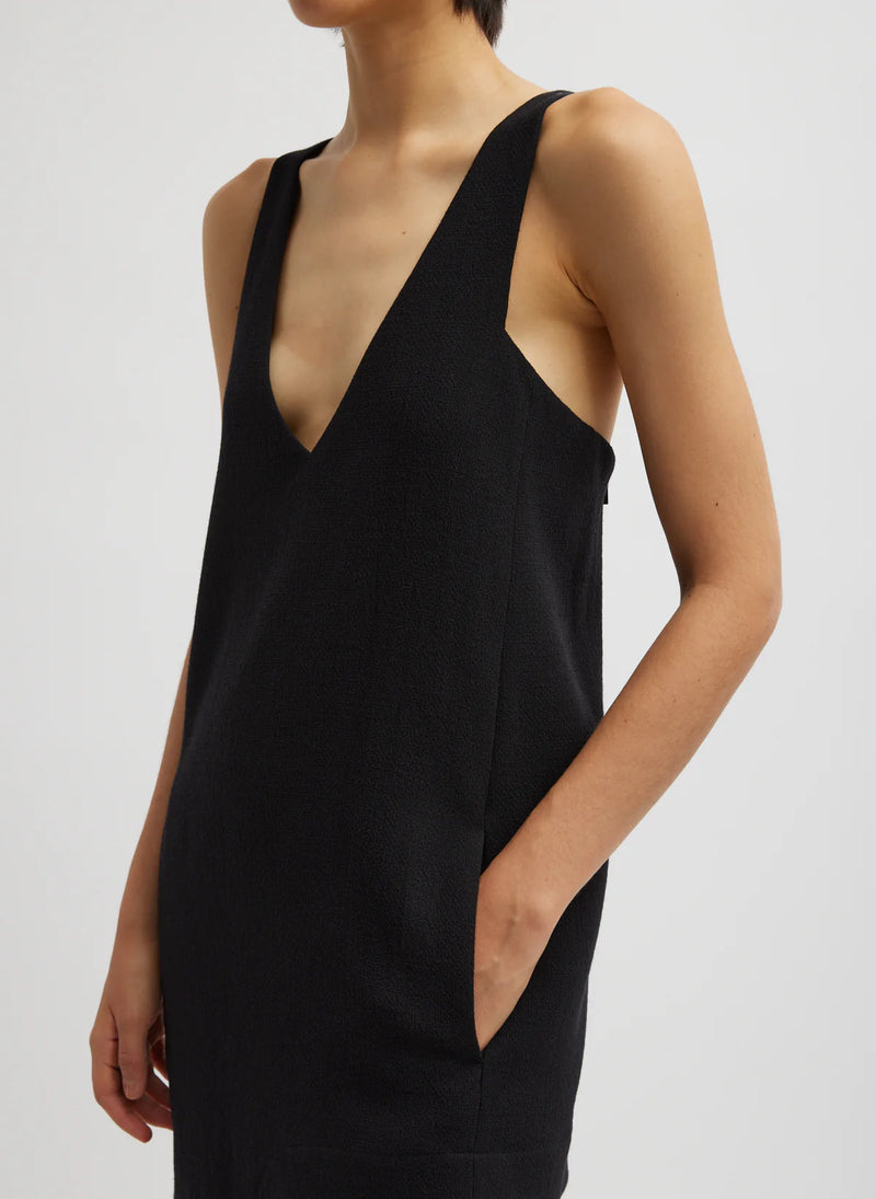 Tibi Melee Crepe Vneck Dress