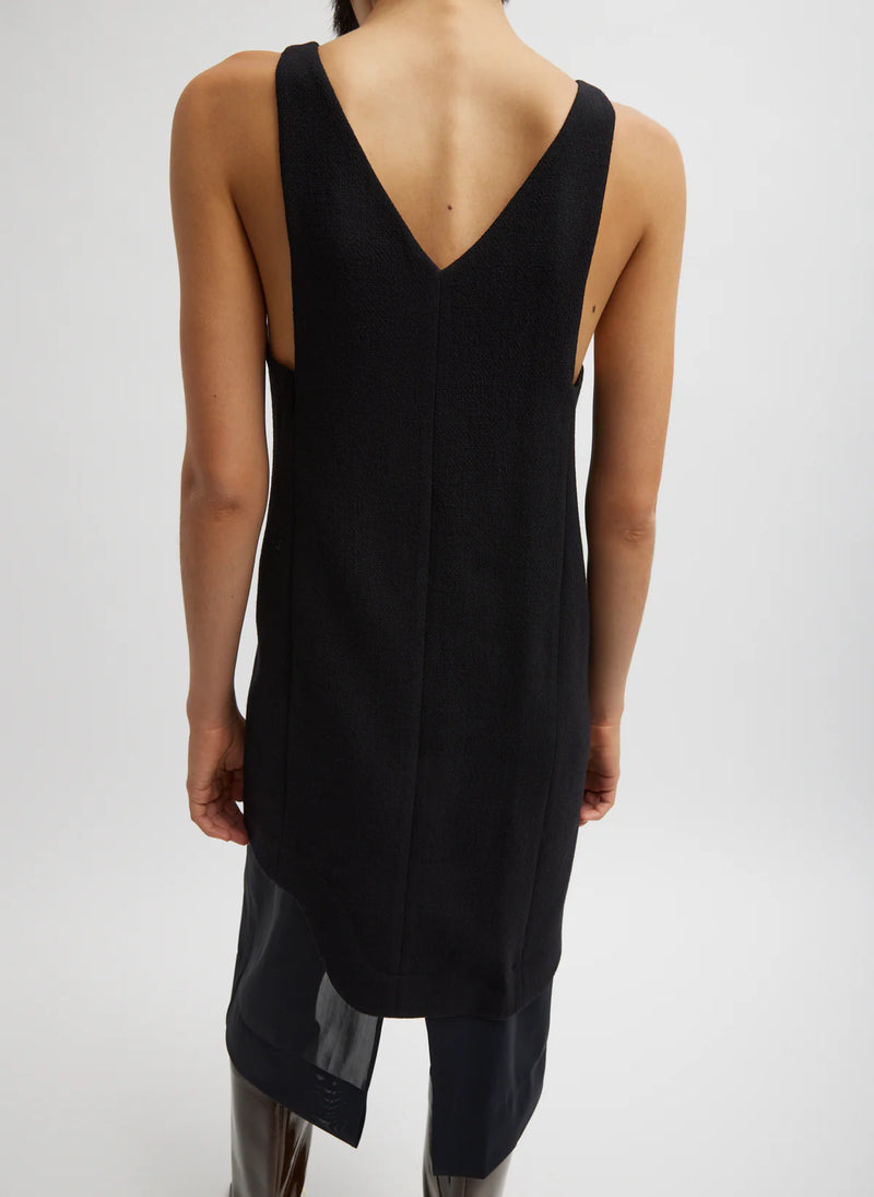 Tibi Melee Crepe Vneck Dress