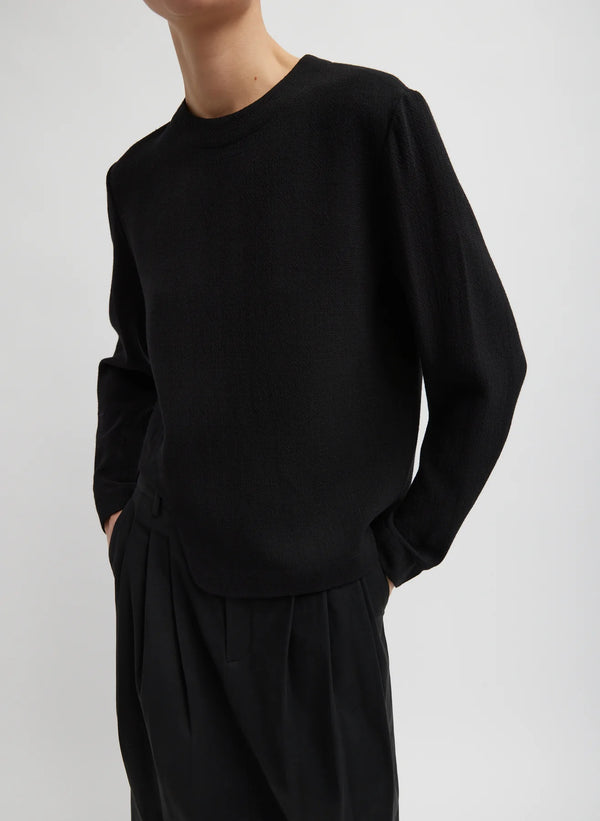 Tibi Melee Crepe Long Sleeve