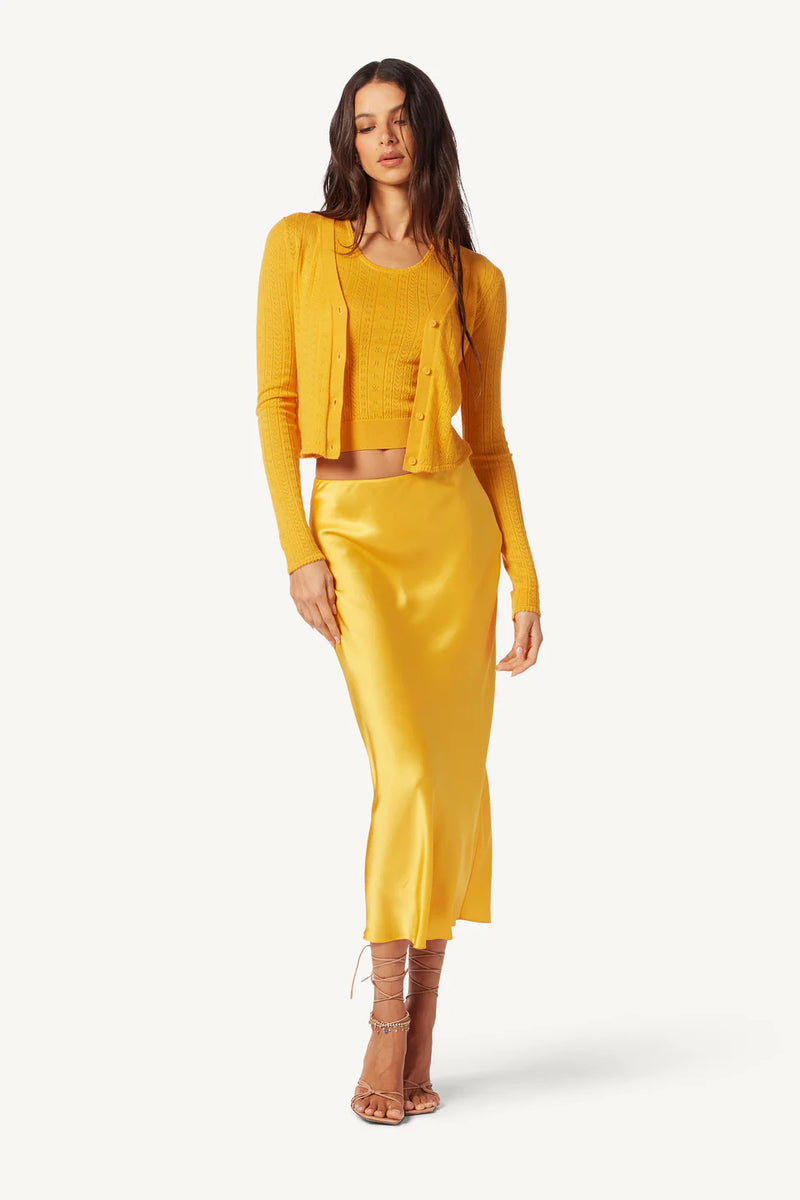 Sablyn Miranda Midi Silk Skirt