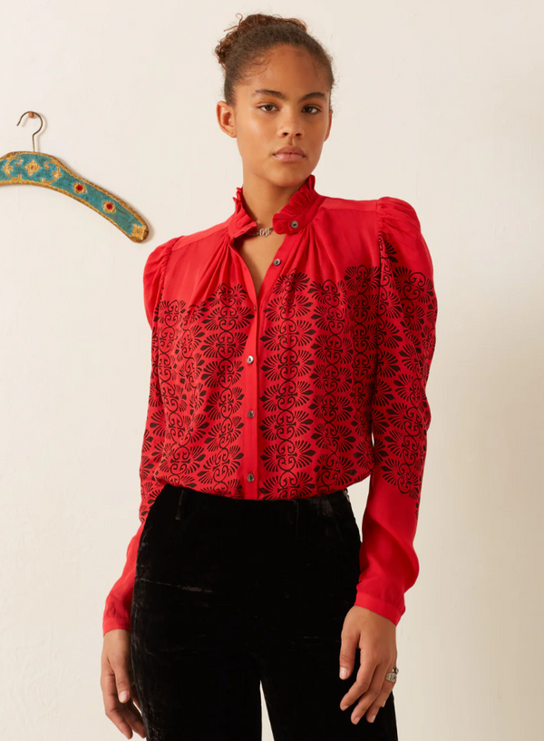 [FW24-ART020-S] Artemis Cherry Trellis Shirt