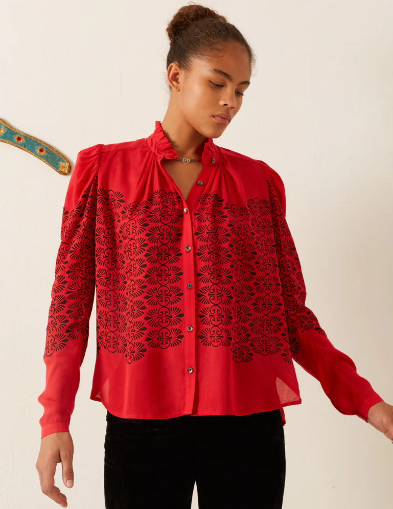 Alix of Bohemia Artemis Cherry Trellis Shirt