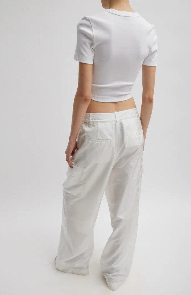 Tibi Ribbed cropped baby t-shirt