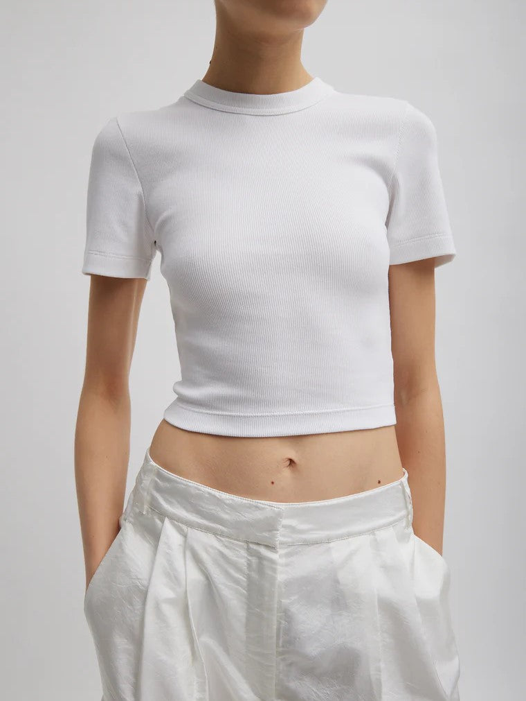 Tibi Ribbed cropped baby t-shirt