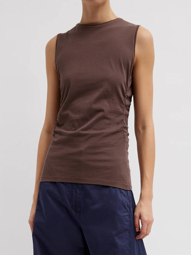 Tibi Tshirting shirred crewneck top